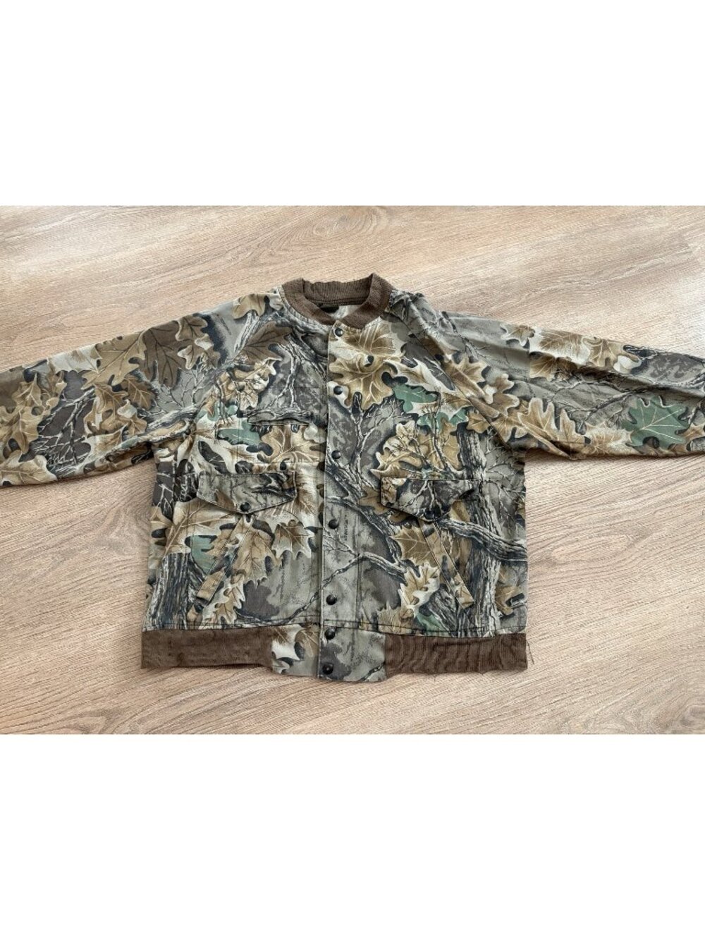 Vintage Spartan Real Tree Hunting Jacket Button Down Mens Large